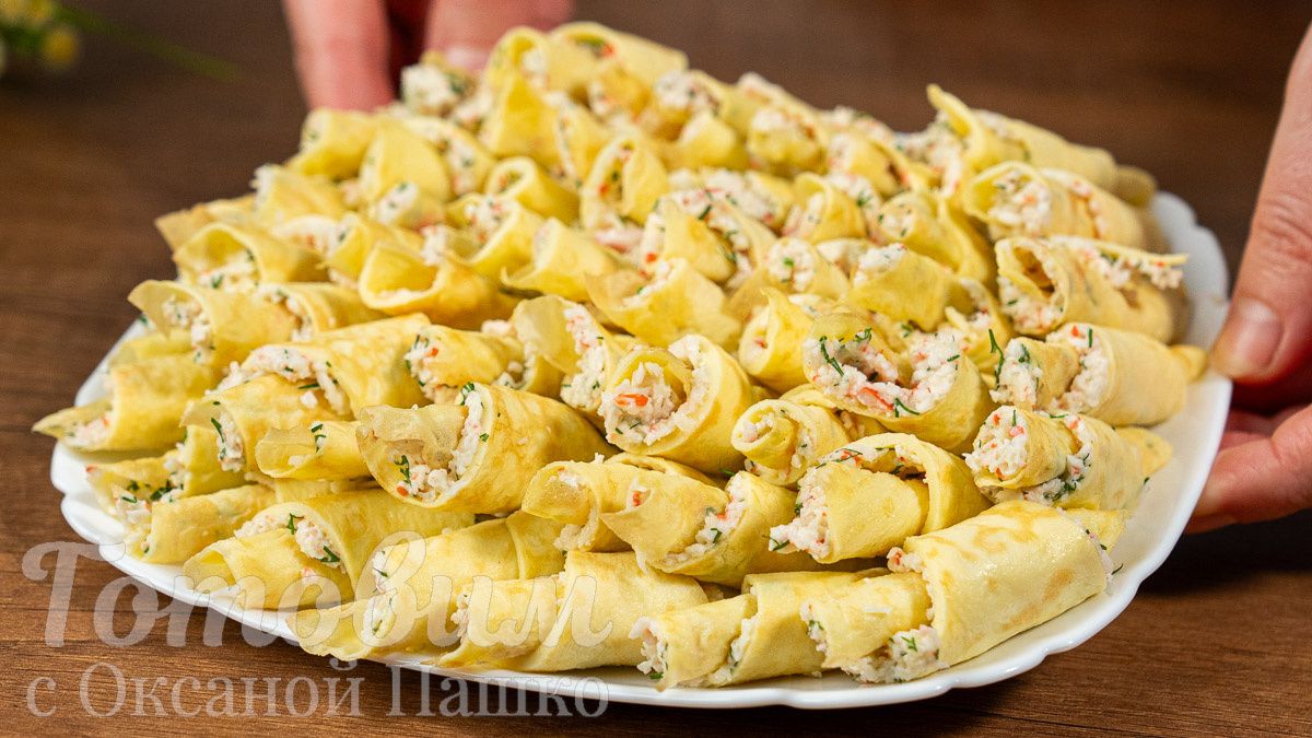Необычные яичные рулетики с крабовыми палочками, которые впечатлят всех