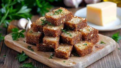 Как приготовить изысканные гренки из бородинского хлеба с сыром и чесноком