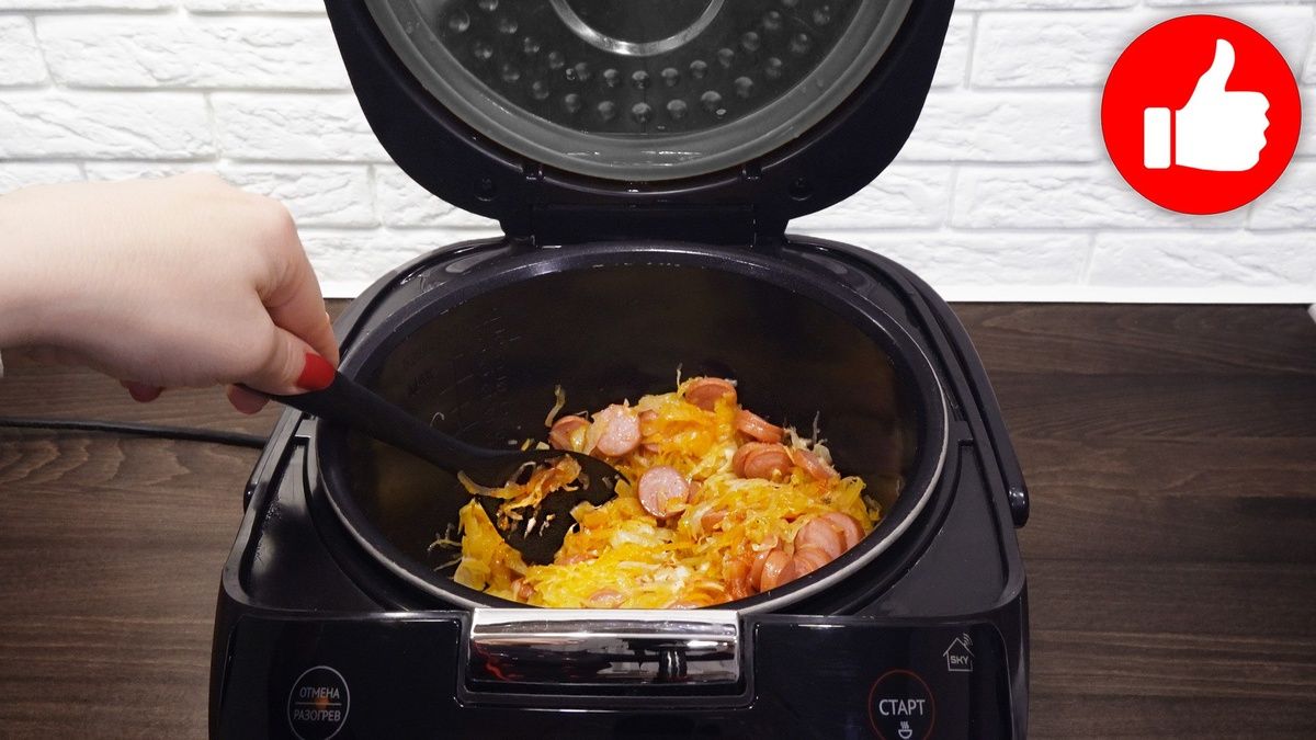 Непревзойденное блюдо: тушеная капуста с сосисками в мультиварке