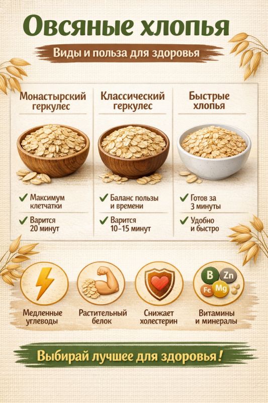 Овсяные хлопья: как сделать завтрак вкусным и полезным