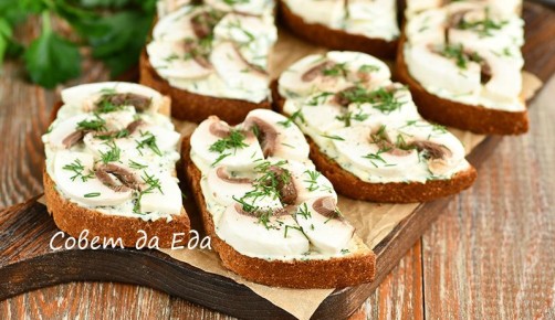 Необычные бутерброды с грибами, которые удивят ваших гостей