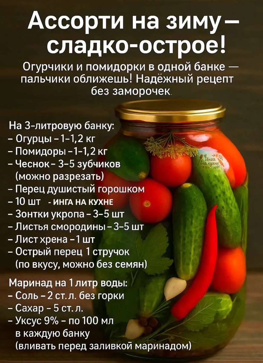 Вкусное ассорти на зиму