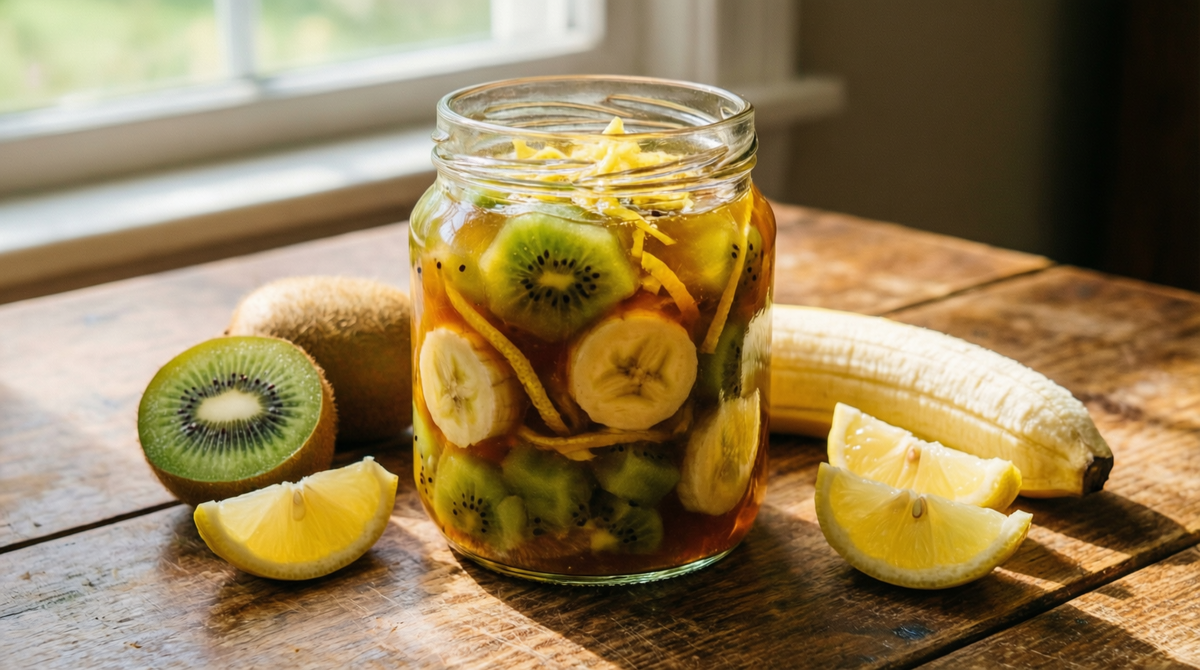 Вкус весны: варенье из киви, банана и лимона