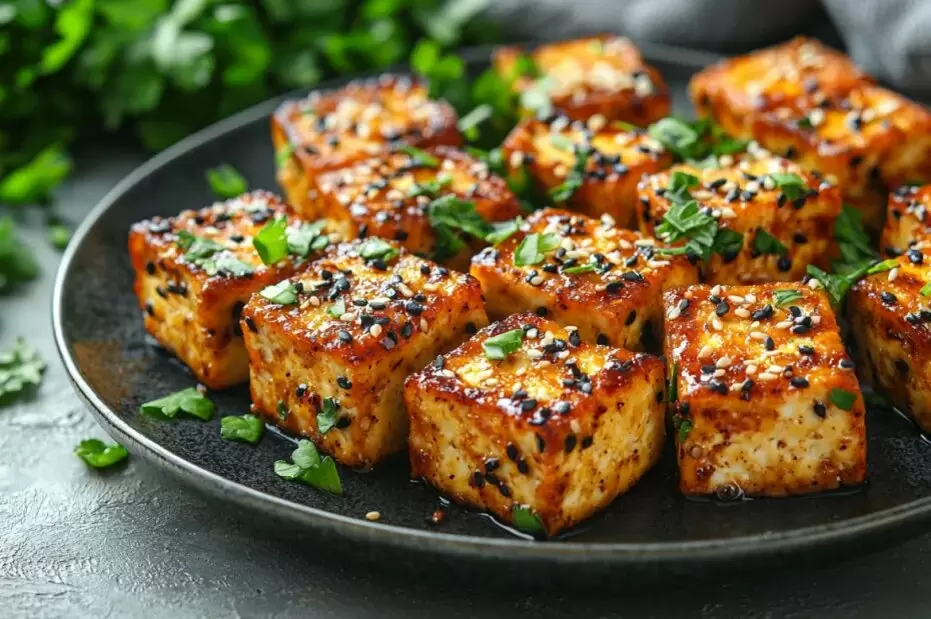 Низкоуглеводная подачa на праздник: закуска из жареного тофу